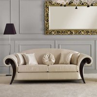 Hochwertiges Sofa in Beige und Dunkelbraun 240 cm breit von Basilicana