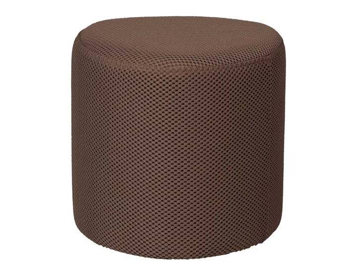Hocker Fußhocker aus Meshgewebe in Dunkelbraun (2er Set) von Basilicana