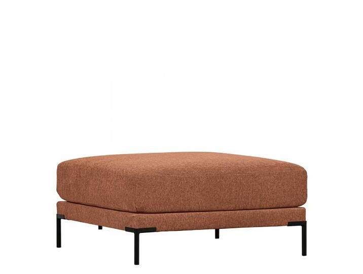 Hocker Polsterhocker in Rostfarben mit Fußgestell aus Metall von Basilicana