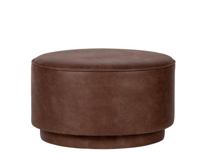 Hocker in Braun Microfaser Retro Design von Basilicana
