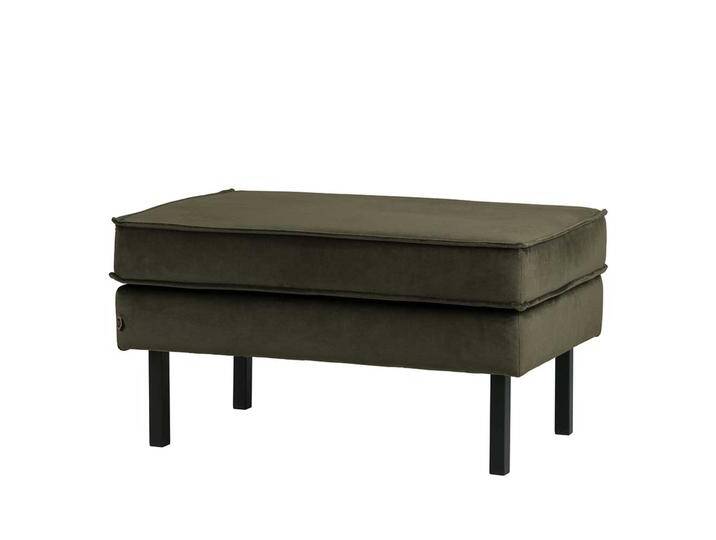 Hocker in Dunkelgrün Samt Retro Look von Basilicana