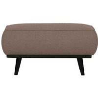 Hocker in Hellbraun Stoff 80 cm breit von Basilicana