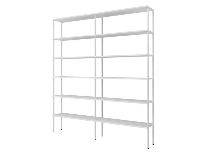 Hohes Regal in Weiß Stahl & Holz Hohes Regal in Weiß Stahl & Holz von Basilicana