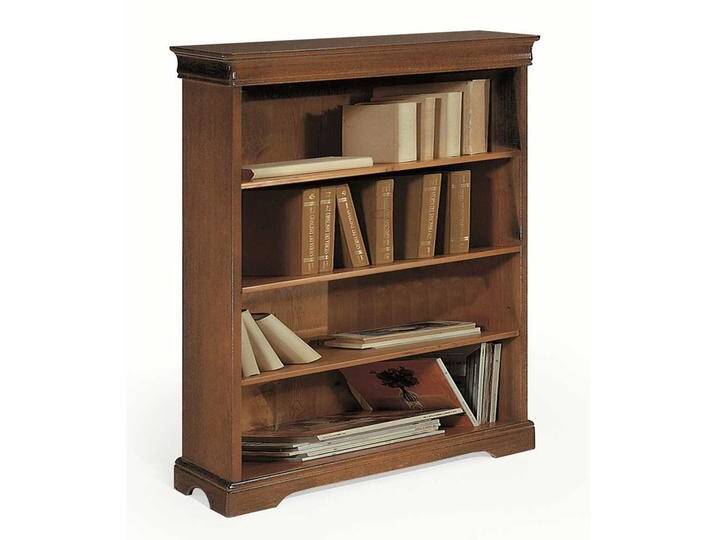 Holz Regal teilmassiv in Nussbaumfarben klassischen Stil von Basilicana