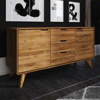 Holz Sideboard aus Wildeiche Massivholz 2 türig von Basilicana