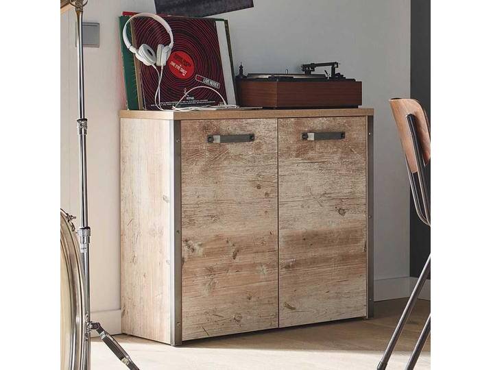 Industry Kommode 2-türig Eiche Grau Nachbildung von Basilicana