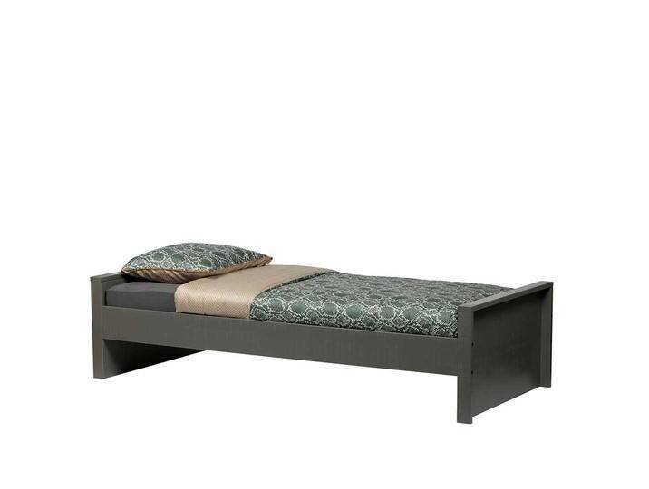 Jugendbett in Grau Kiefer Massivholz von Basilicana