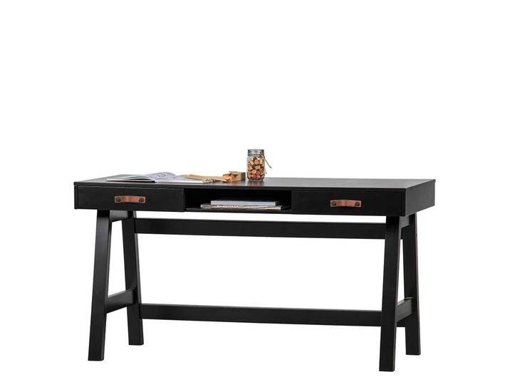Jugendzimmer Arbeitstisch in modernem Design Schwarz von Basilicana