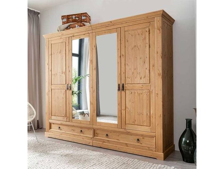 Kiefer Kleiderschrank in Eichefarben gebeizt und geölt zwei Spiegeltüren Kiefer Kleiderschrank in Eichefarben gebeizt und geölt zwei Spiegeltüren von Basilicana