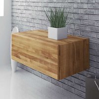 Klappen Hängeschrank aus Wildeiche Massivholz 80 cm breit von Basilicana