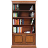 Klassischer Bücherschrank in Nussbaumfarben 194 cm hoch von Basilicana