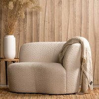 Kleines Lounge Sofa aus Boucle Stoff Skandi Design von Basilicana