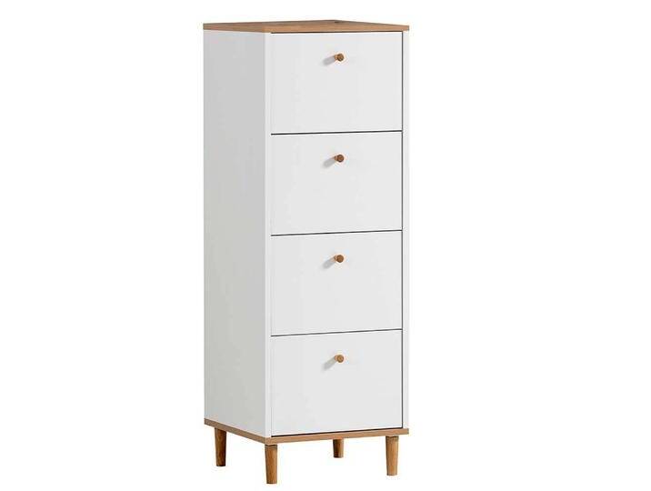 Kommode Hochkommode mit vier Schubladen im Skandi Design Kommode Hochkommode mit vier Schubladen im Skandi Design von Basilicana