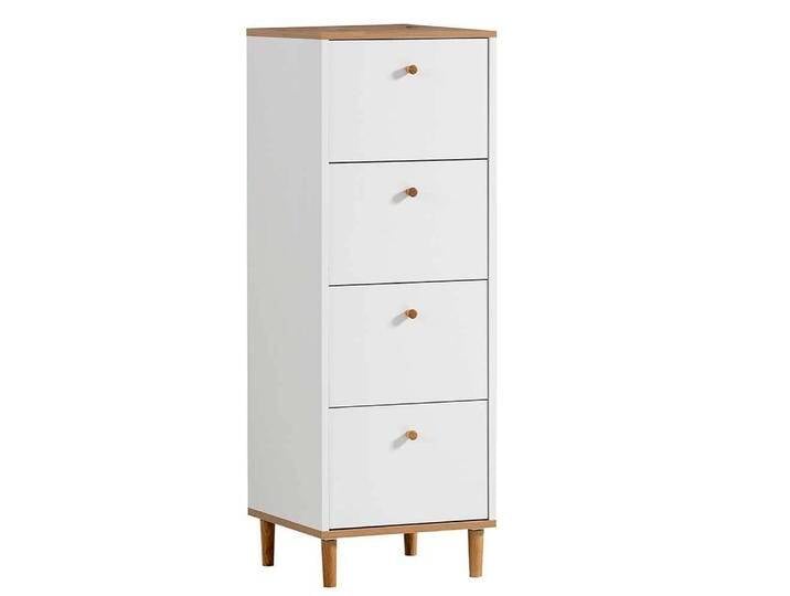 Kommode Hochkommode mit vier Schubladen im Skandi Design Kommode Hochkommode mit vier Schubladen im Skandi Design von Basilicana