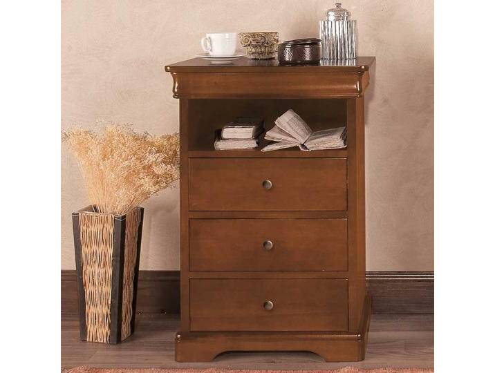 Kommode teilmassiv in Nussbaumfarben drei Schubladen Kommode teilmassiv in Nussbaumfarben drei Schubladen von Basilicana