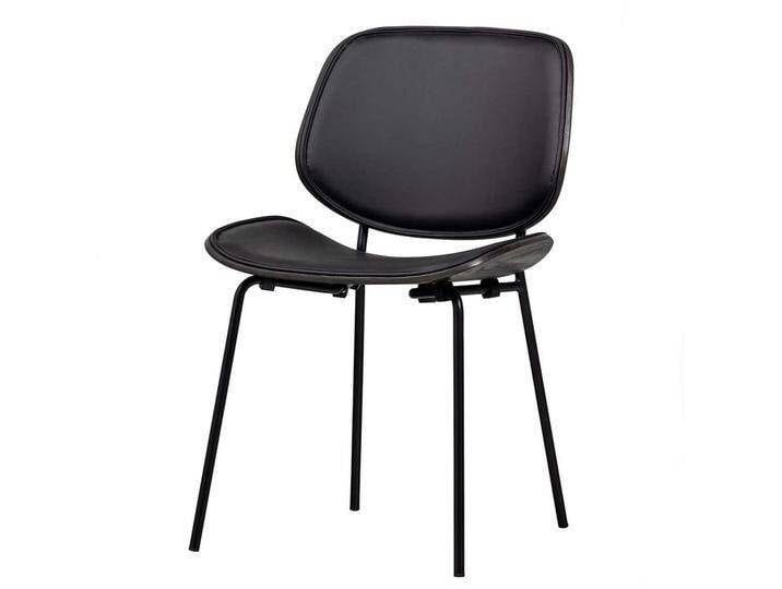 Kuechenstuhl Set zweiteilig in Schwarz Walnussfarben (2er Set) von Basilicana