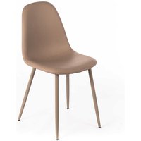 Kunstleder Stühle in Taupe Retro Design (4er Set) von Basilicana