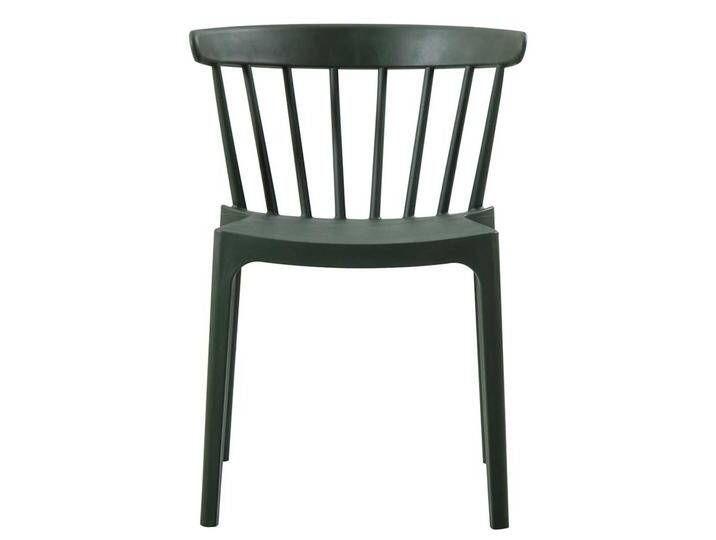Kunststoff Stapelstühle in Dunkelgrün 75 cm hoch (2er Set) von Basilicana