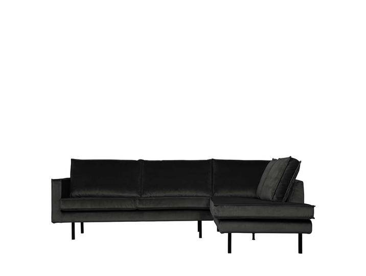 L Sofa in Anthrazit Samt 45 cm Sitzhöhe von Basilicana