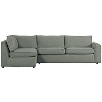 L Sofa in modernem Design in Hellblau Webstoff 175 cm tief von Basilicana