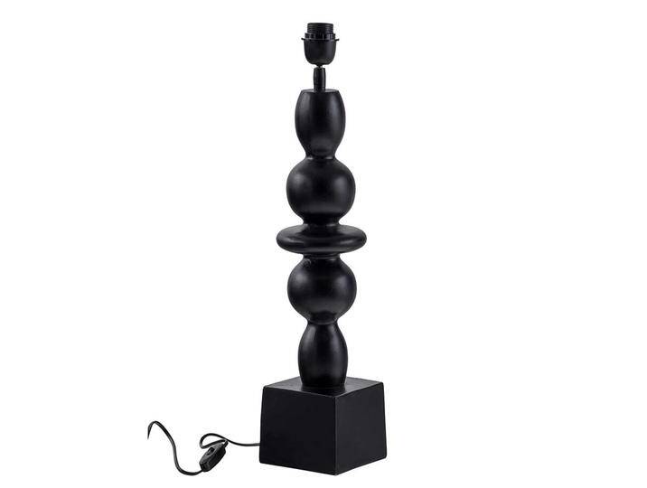 Lampenfuß Set Metall Schwarz 65 cm hoch Retrostil (2er Set) von Basilicana