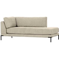 Lounge Element Modul links in Beige Stoff Vierfußgestell aus Metall von Basilicana