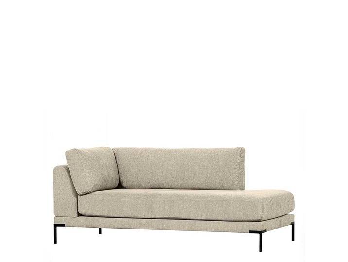 Lounge Element Modul links in Beige Stoff Vierfußgestell aus Metall von Basilicana