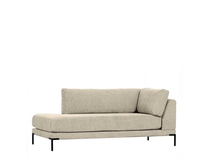 Lounge Element Modul rechts in Beige Stoff 200x89x100 cm von Basilicana