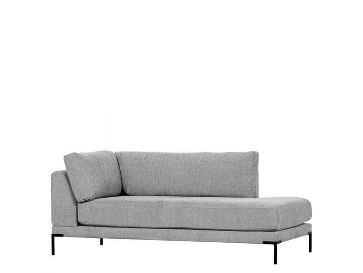 Lounge Element links Hellgrau 200 cm breit Vierfußgestell aus Metall von Basilicana