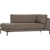 Lounge Element rechts Taupe aus Webstoff Vierfußgestell aus Metall von Basilicana