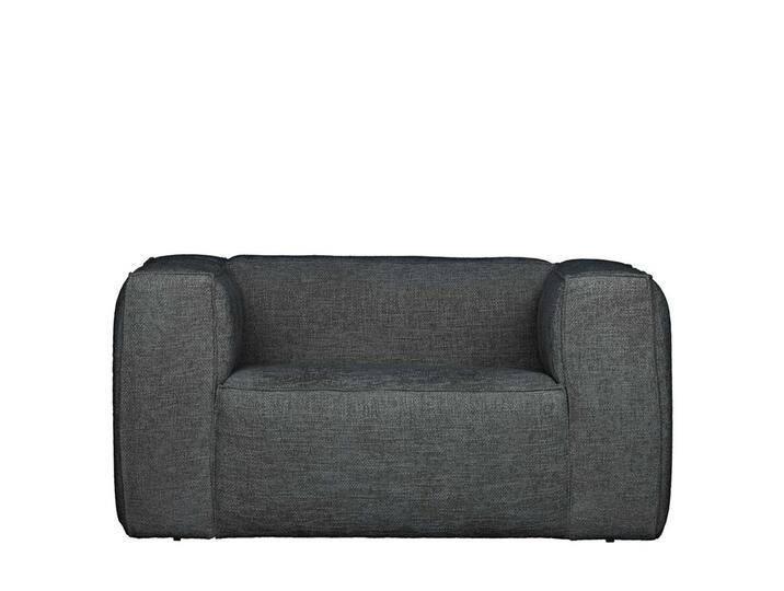 Lounge Polstersessel in Dunkelgrau Bezug aus Webstoff meliert von Basilicana