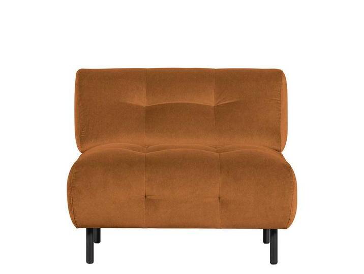 Lounge Polstersessel in Hellbraun gewaschenem Samt von Basilicana
