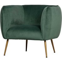 Lounge Sessel mit Samtbezug Grün Gestell in Gold von Basilicana
