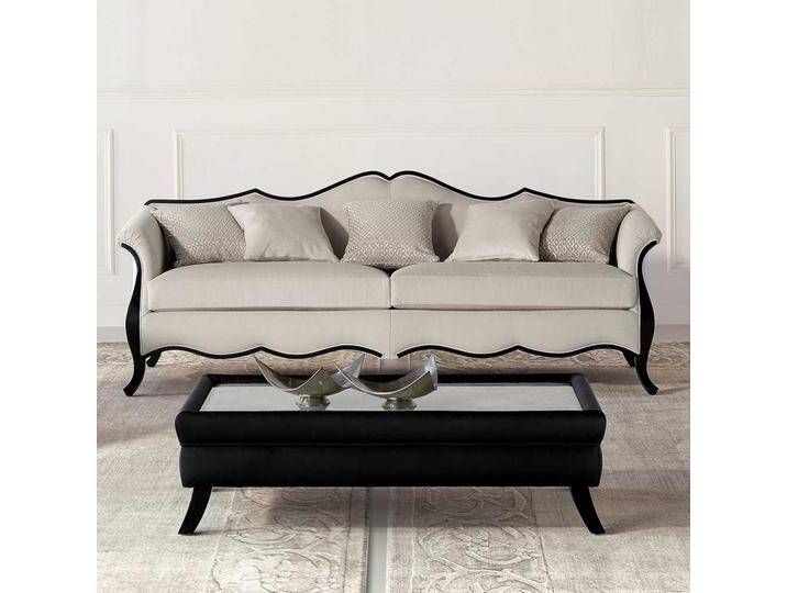 Luxus Dreisitzer Couch in Beige und Schwarz klassischen Stil Luxus Dreisitzer Couch in Beige und Schwarz klassischen Stil von Basilicana