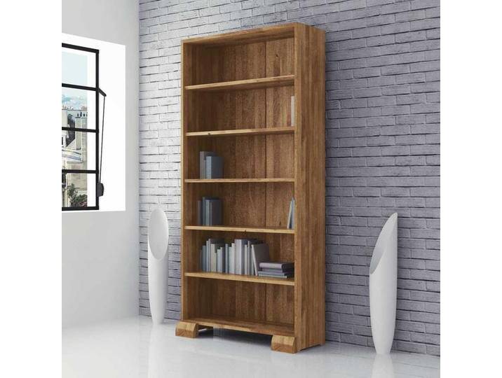 Massivholzregal für Bücher Wildeiche geölt Massivholzregal für Bücher Wildeiche geölt von Basilicana