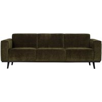 Moderne Couch in Dunkelgrün und Schwarz Cord Bezug von Basilicana