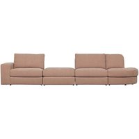 Moderne Sofa Kombination in Rosa Stoff vier Sitzplätzen von Basilicana