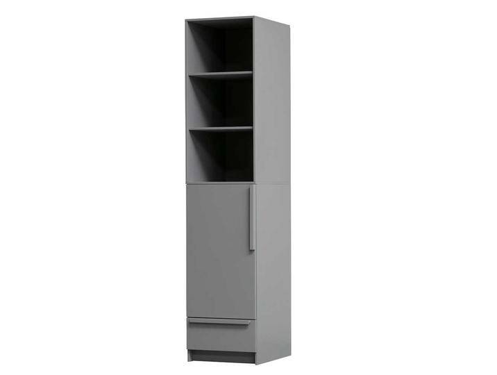 Moderner Schrank in Beton Grau 48x215x60 cm von Basilicana