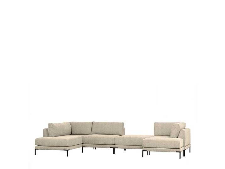 Modul Sofa Kombination 5-teilig in Beige Fußgestell aus Metall (fünfteilig) von Basilicana