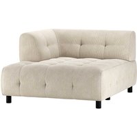 Modulare Couch Cord hellgrau in modernem Design 122 cm breit von Basilicana