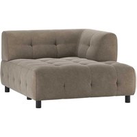 Modulares Couch Element rechts in Graugrün Webstoff 140 cm tief von Basilicana