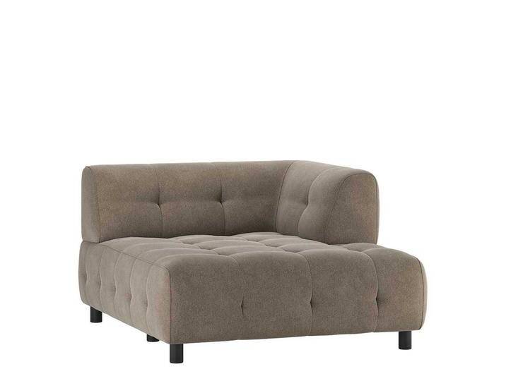 Modulares Couch Element rechts in Graugrün Webstoff 140 cm tief Modulares Couch Element rechts in Graugrün Webstoff 140 cm tief von Basilicana