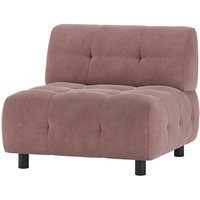 Modulsofa Element Einsitzer in Mauve Webstoff Vierfußgestell aus Holz von Basilicana