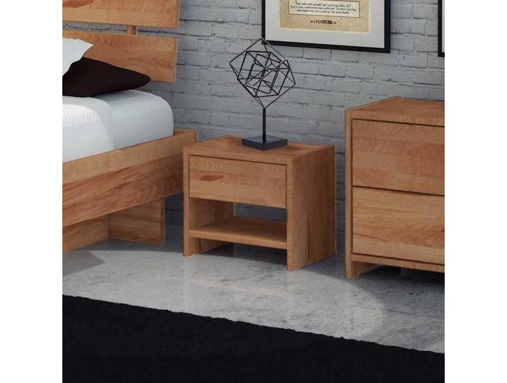 Nachtkonsole aus Kernbuche Massivholz 40 cm breit Nachtkonsole aus Kernbuche Massivholz 40 cm breit von Basilicana