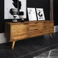 Niedriges Sideboard aus Wildeiche Massivholz geölt von Basilicana