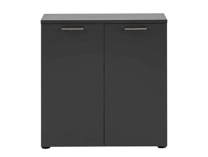 Officeschrank in Anthrazit Metallgriffen von Basilicana