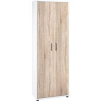 Ordnerschrank 183 cm hoch Sonoma-Eiche und Weiß von Basilicana