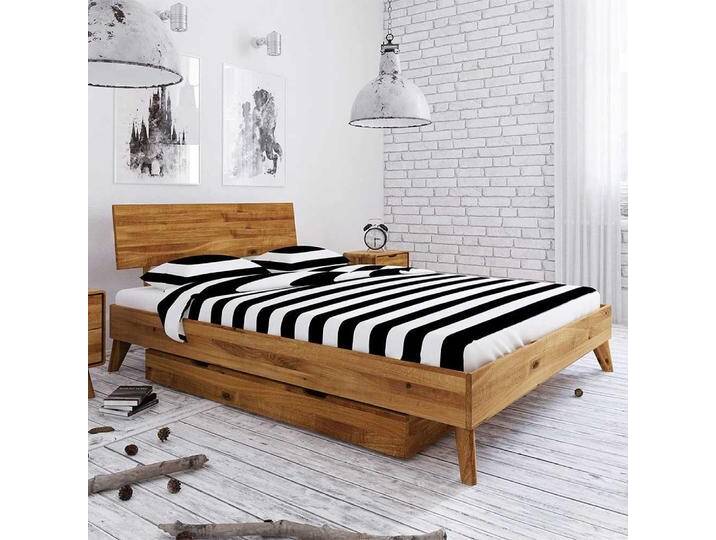 Personenbett aus Wildeiche Massivholz Schublade Personenbett aus Wildeiche Massivholz Schublade von Basilicana