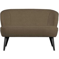 Plüsch Sofa in Hellbraun Retrostil von Basilicana