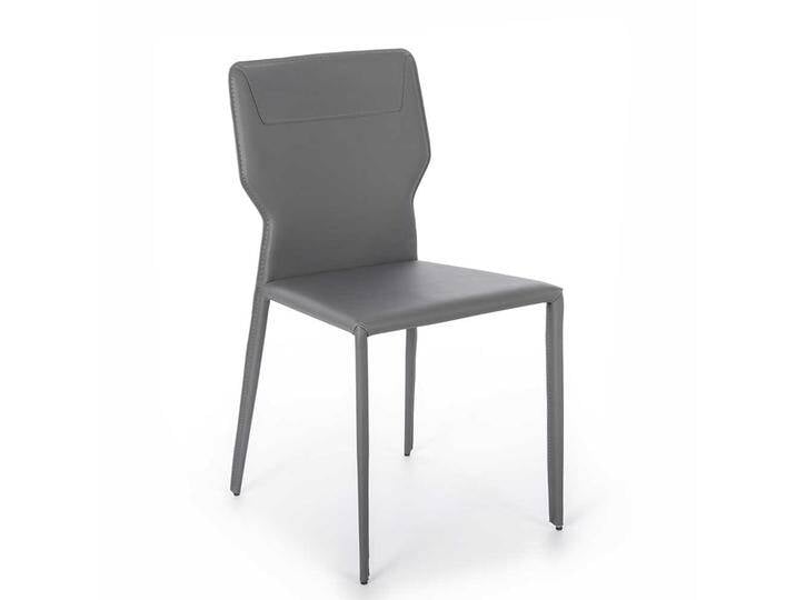 Polsterstühle in Dunkelgrau Kunstleder modern (2er Set) von Basilicana